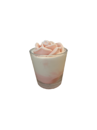 bougie rose fleur de cerisier artisanale