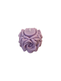 bougie tour de roses lilas