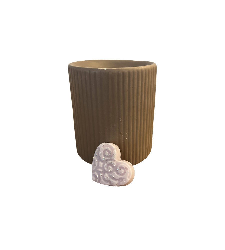 fondant parfumé petit cœur tatoo lilas