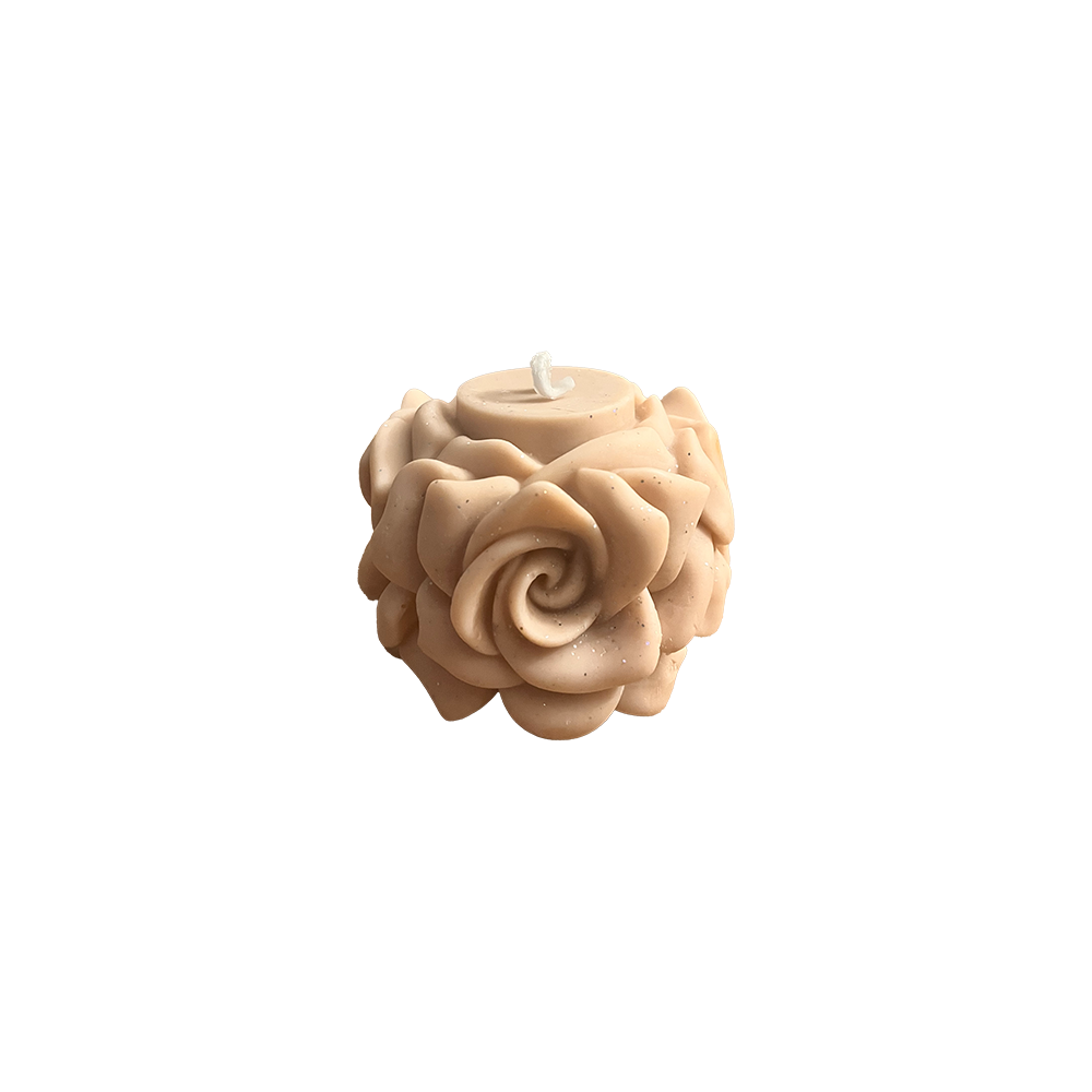 bougie tour de rose vanille