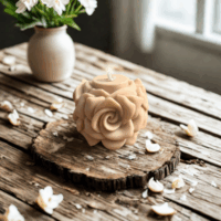 bougie tour de rose vanille