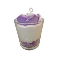bougie rose senteur lilas artisanale parfumée