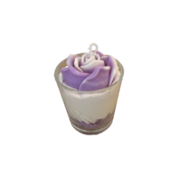 bougie rose lilas artisanale parfumée