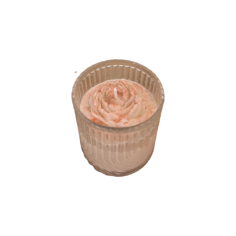 bougie luxe pivoine rose artisanale parfumée
