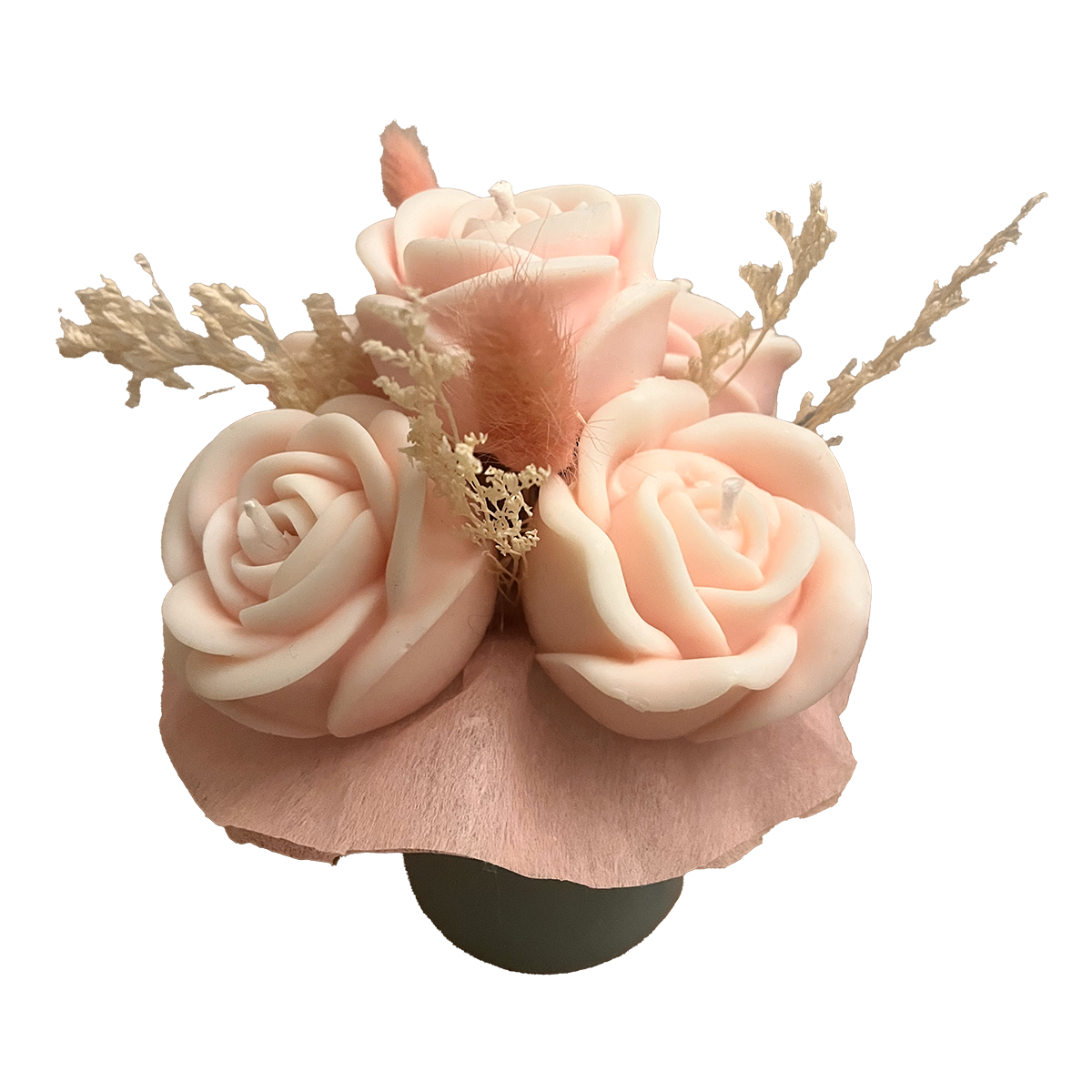 bouquet 5 roses fleur de cerisier parfumé artisanal