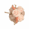 bouquet 5 roses fleur de cerisier parfumé artisanal
