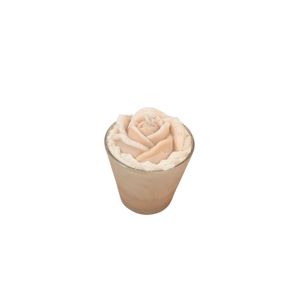 bougie rose vanille artisanale parfumée