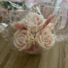 bouquet 5 roses fleur de cerisier parfumé artisanal