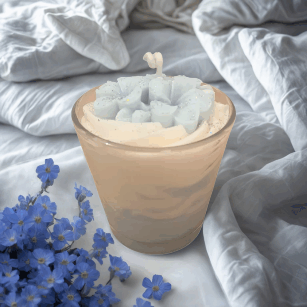 bougie fleur linge frais artisanale parfumée
