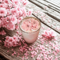 bougie fleur de cerisier artisanale parfumée