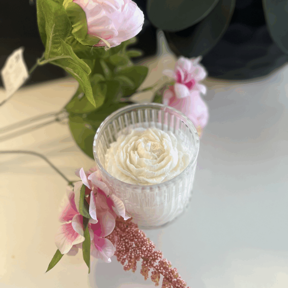 bougie luxe pivoine blanche artisanale parfumée