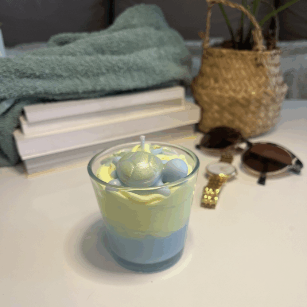 bougie monoï fleurie artisanale parfumée