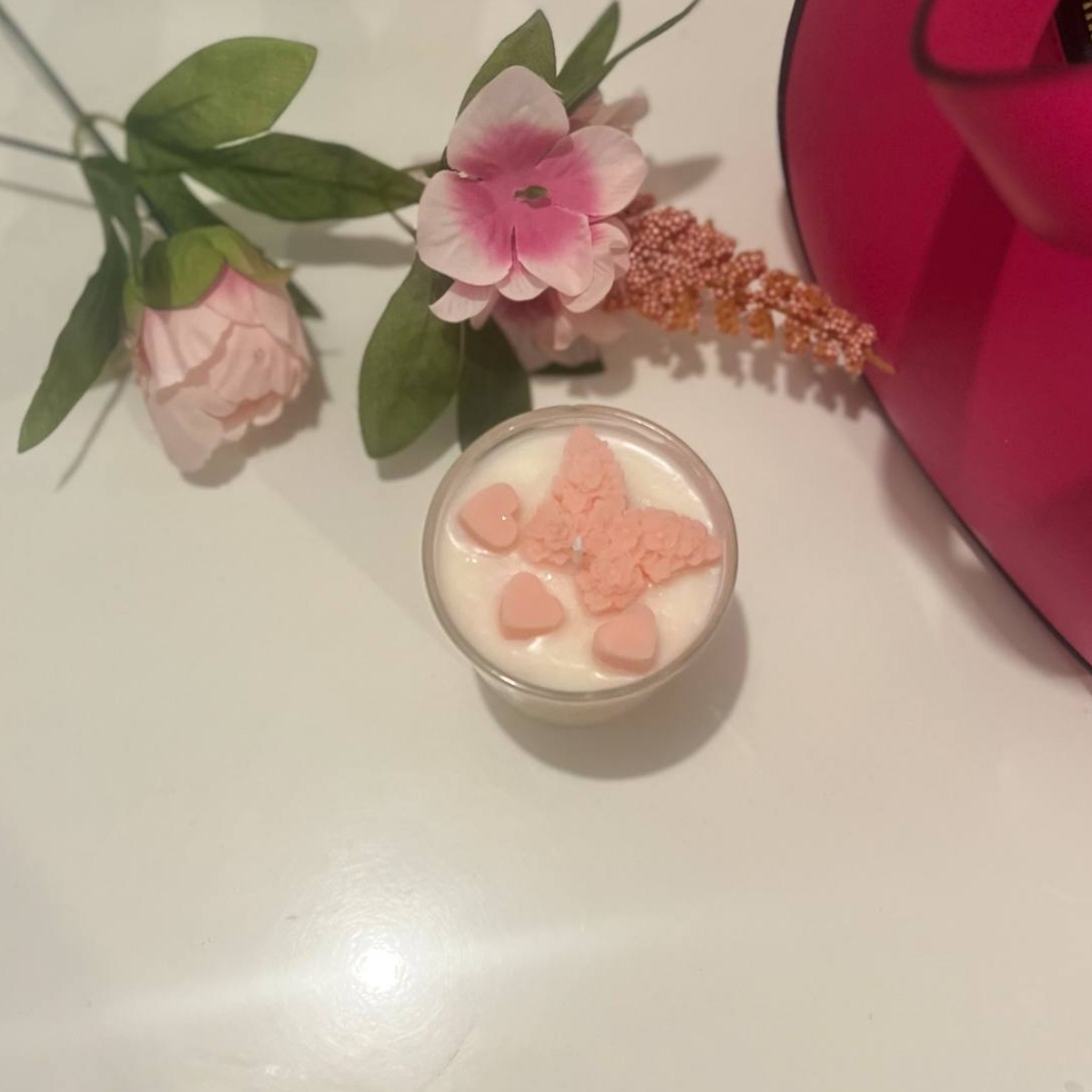 bougie bijou fleurs de coton artisanale