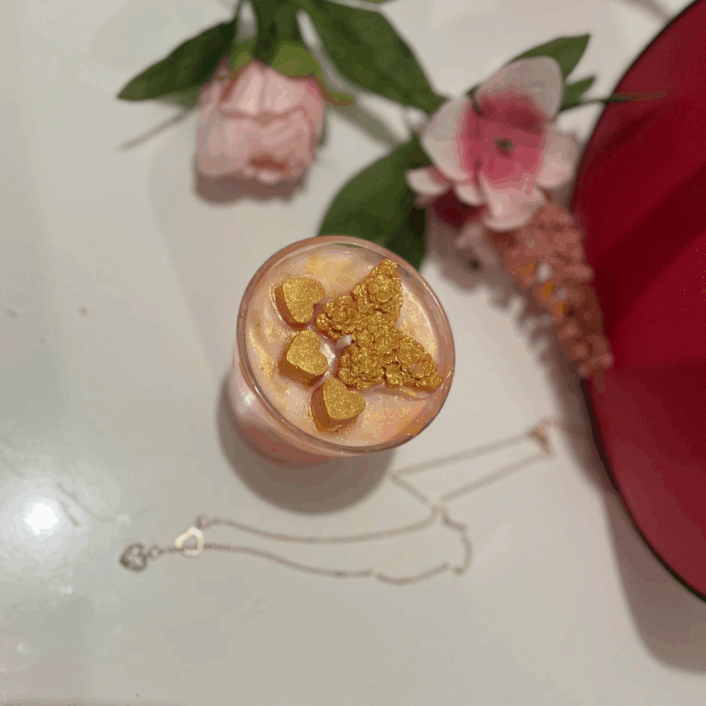 bougie bijou argenté orchidée noire artisanale