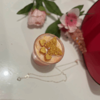 bougie bijou argenté orchidée noire artisanale