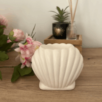 brûle-parfum céramique coquillage 12x10 cm 2 brûle-parfum en céramique blanche forme coquillage