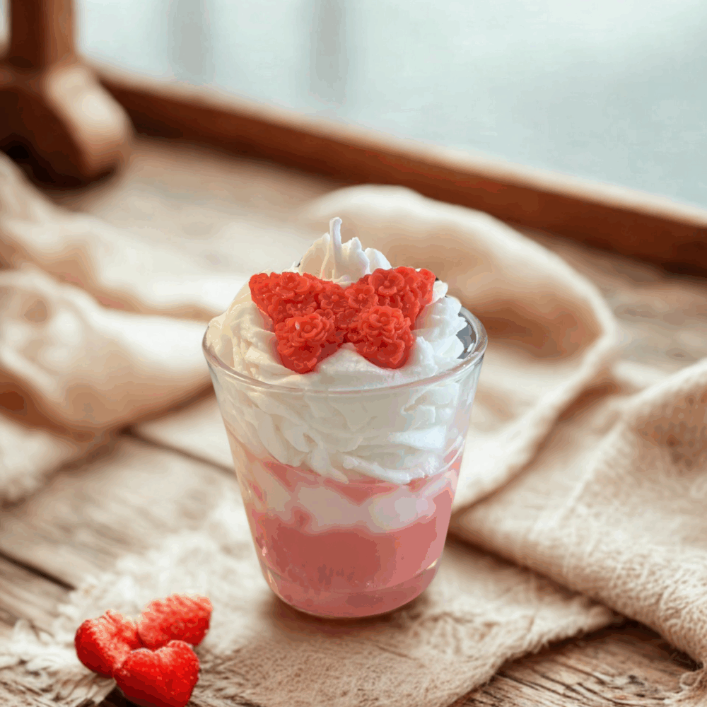 bougie papillon fruits rouges