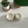 Bougies duo Jesmonite framboise noire vanille