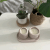 Bougies duo Jesmonite framboise noire vanille