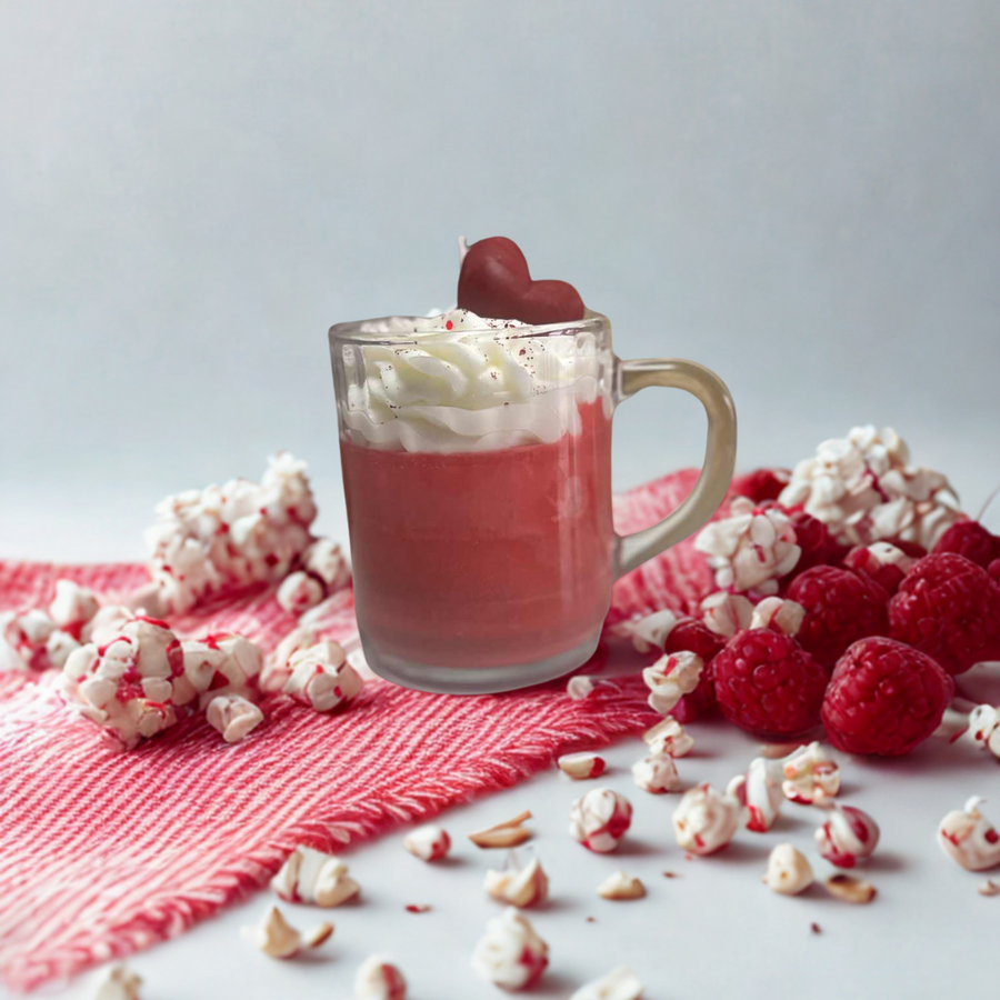 Bougie gourmande framboise noire vanille