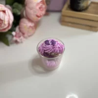bougie marguerite lilas artisanale
