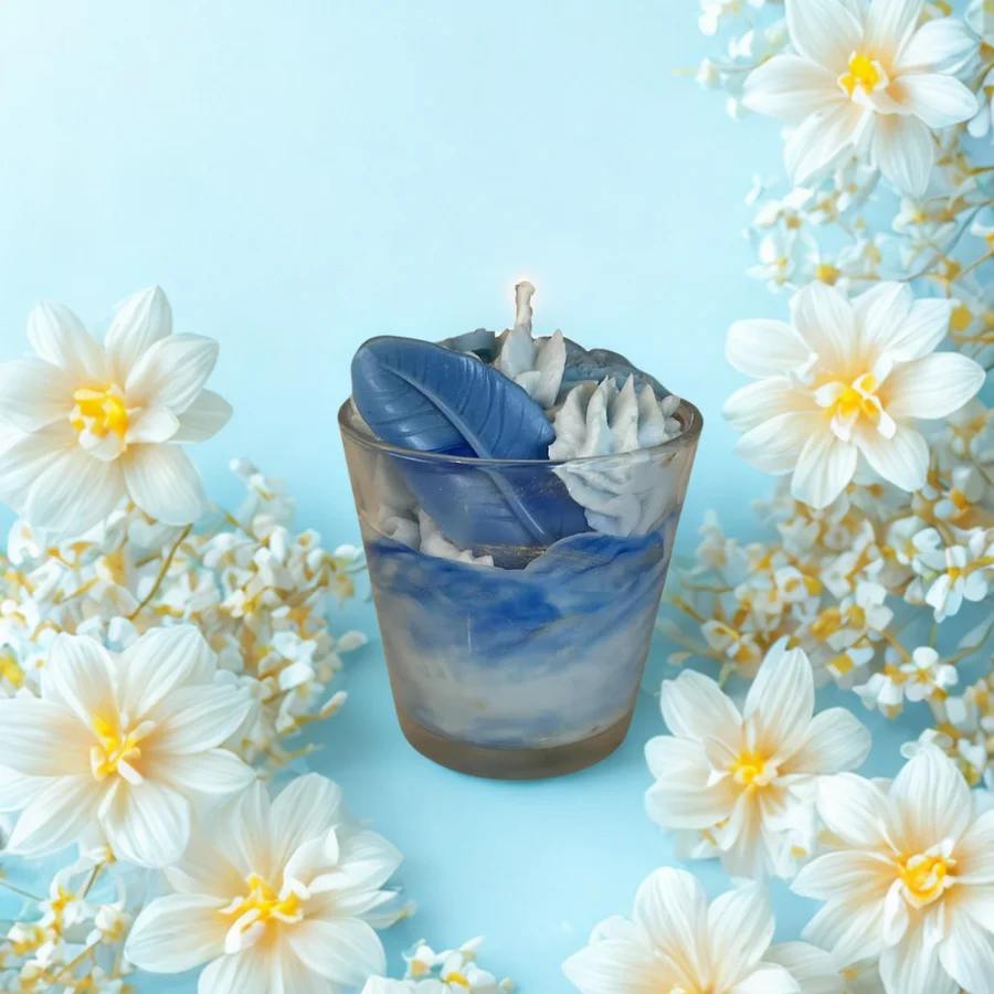 Bougie plume linge propre